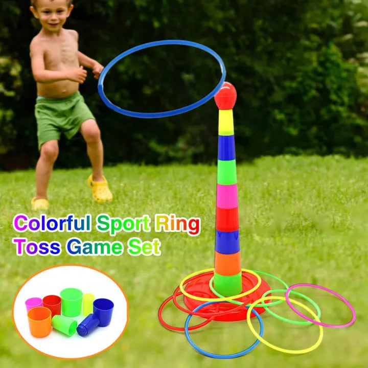 Ring Toss Game For Kids With 18 inch Stand Floatable Rings