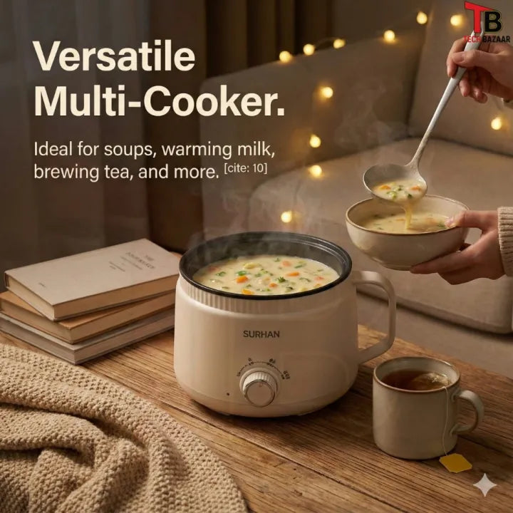 Electric Cooker - Electric Stove - Electric Hot Pot, 1.5L Non-stick Ramen Cooker