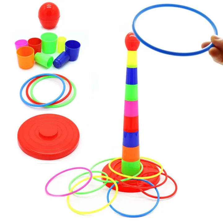 Ring Toss Game For Kids With 18 inch Stand Floatable Rings