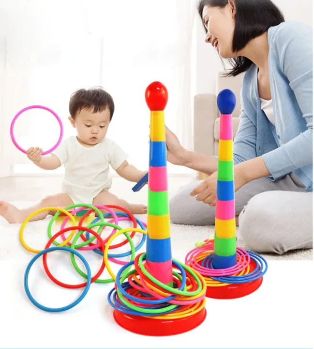 Ring Toss Game For Kids With 18 inch Stand Floatable Rings