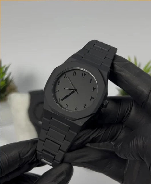 Black Arabic Aura Watch For Men Stylish Aura Watch